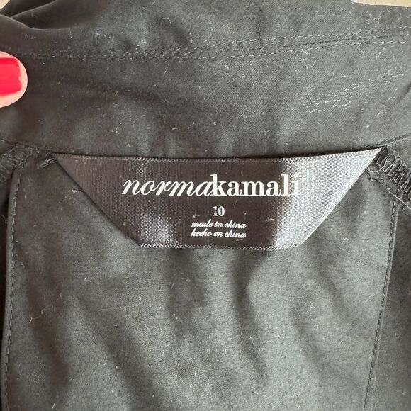 NORMA KAMALI Jacket Black Cropped Swing Lightweight Coat Women's Sz 10 - Picture 6 of 7